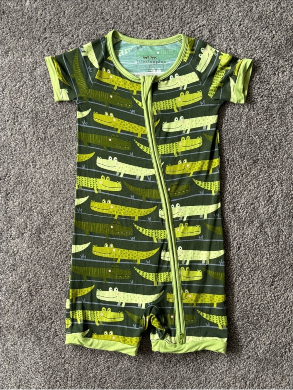 🐊Little Sleepies Crocodiles Shorty Zippy - 2T